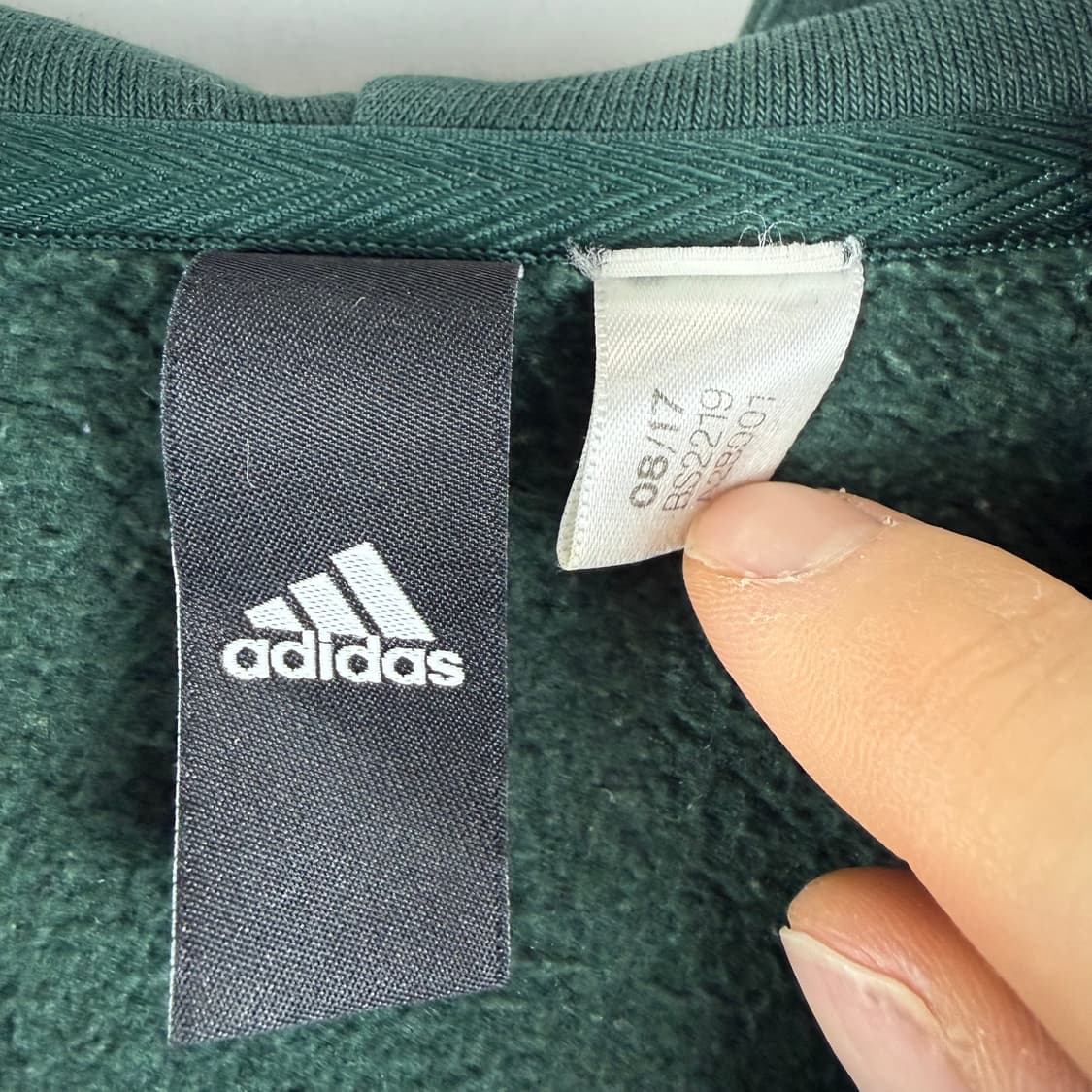 F) 아디다스 퍼포먼스 기모 후드집업 그린 상품이미지3