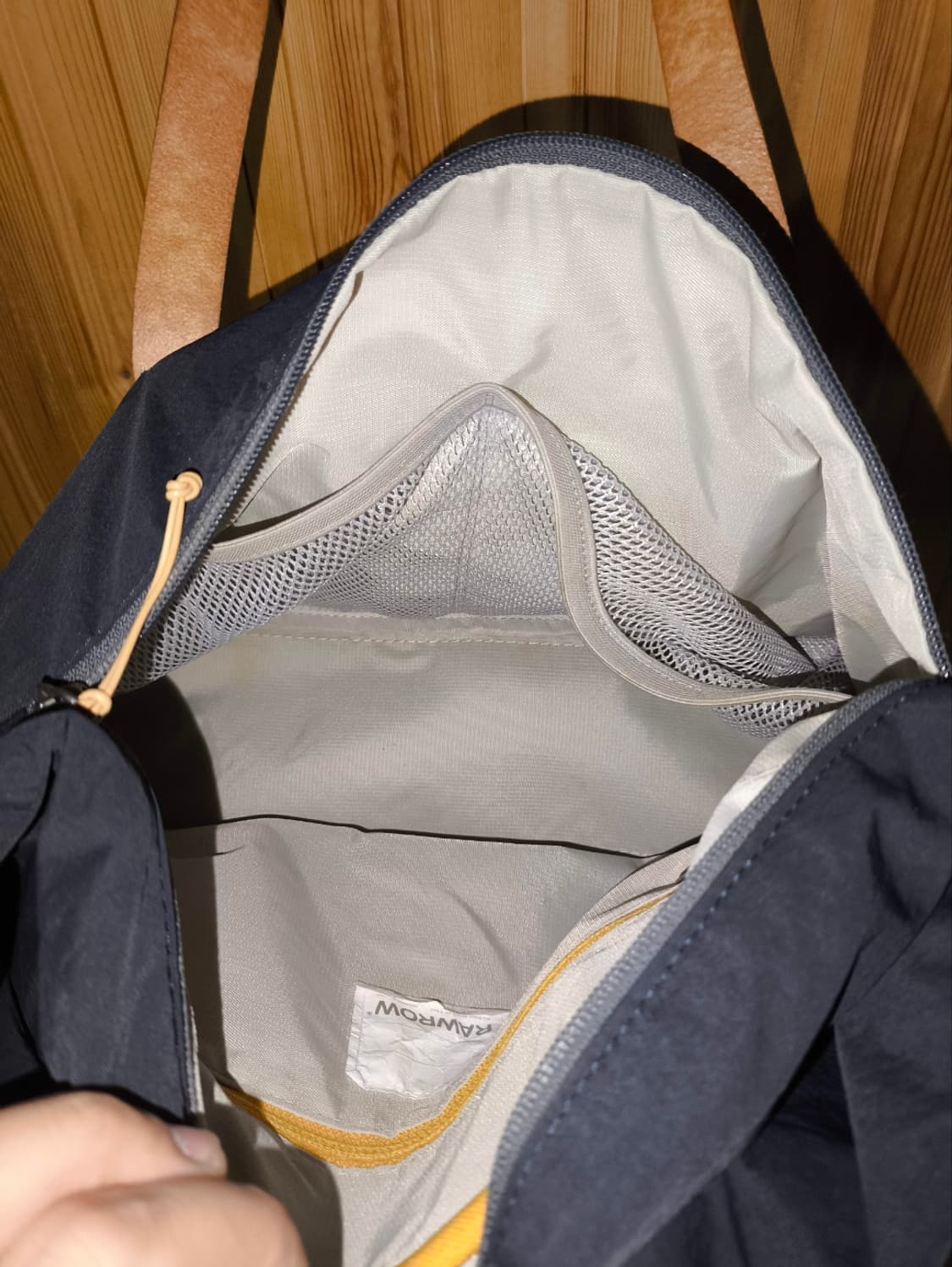 로우로우 네이비 나일론 가죽핸들 2WAY 토트백 숄더백 상품이미지8