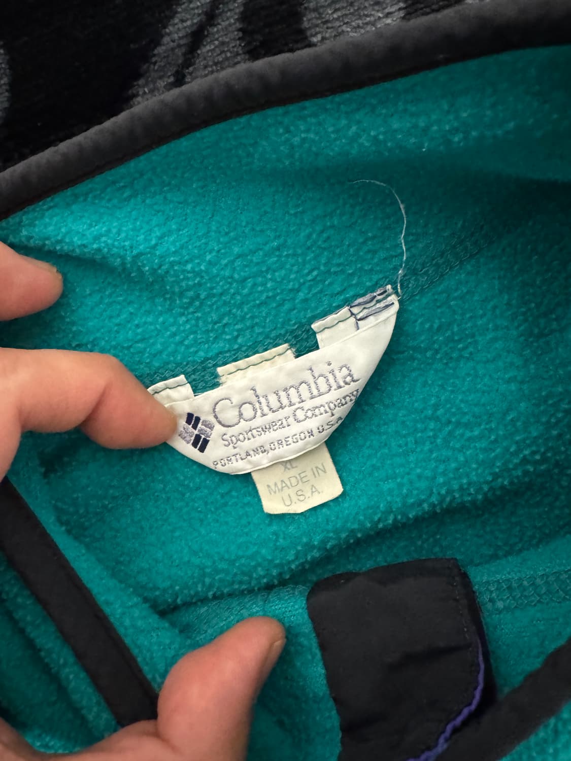 컬럼비아 쿼터 스냅 플리스 풀오버 민트 블랙 퍼플 상품이미지4