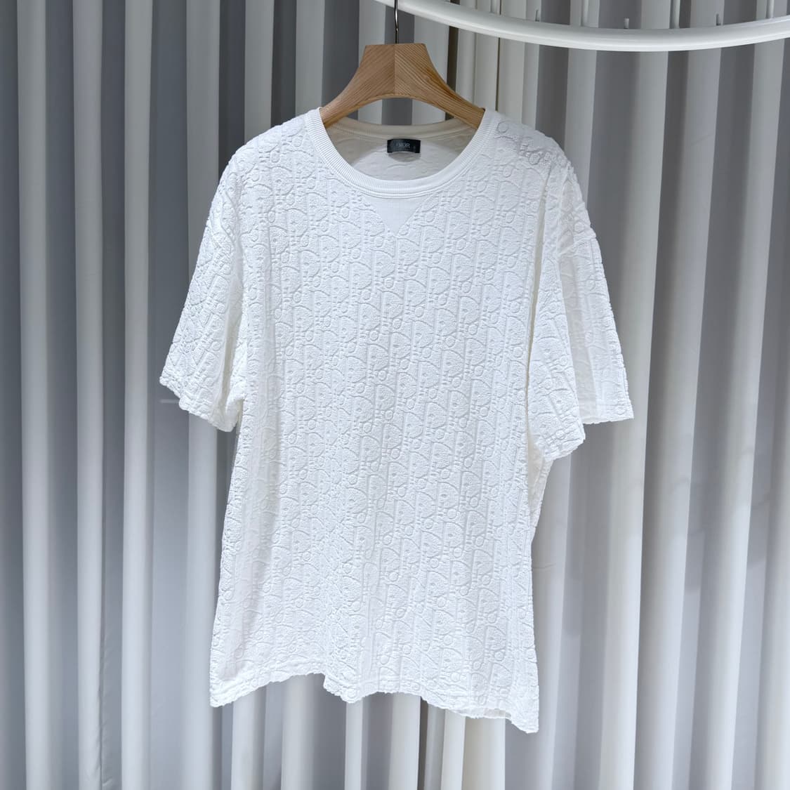 2XL / 디올 오블리크 테리 반팔티셔츠 화이트  상품이미지2