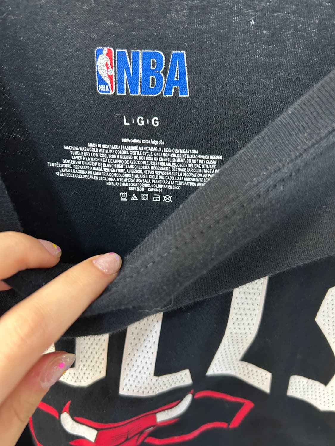 NBA 시카고 불스 로고 반팔 티셔츠 상품이미지3