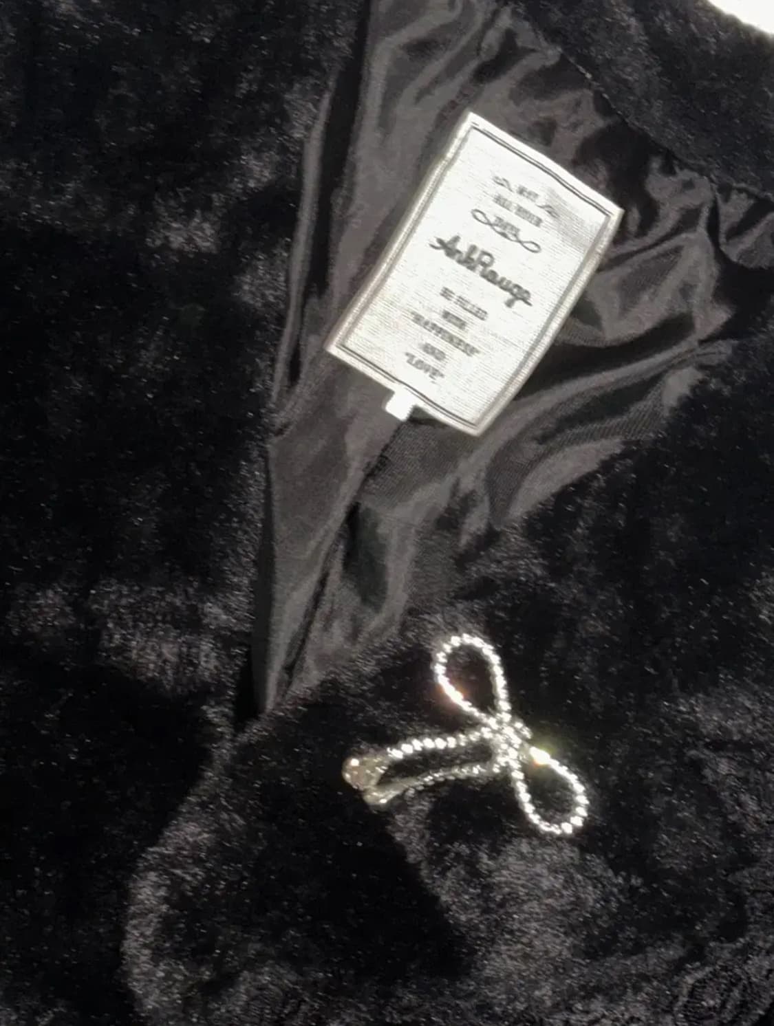 앙크루즈 블랙 퍼 코트 지뢰계 양산형 상품이미지3