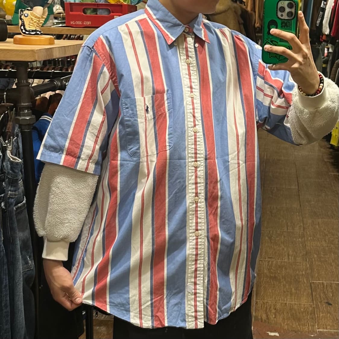 [HI] 폴로 랄프로렌 반팔셔츠 클래식 핑크/블루 상품이미지4