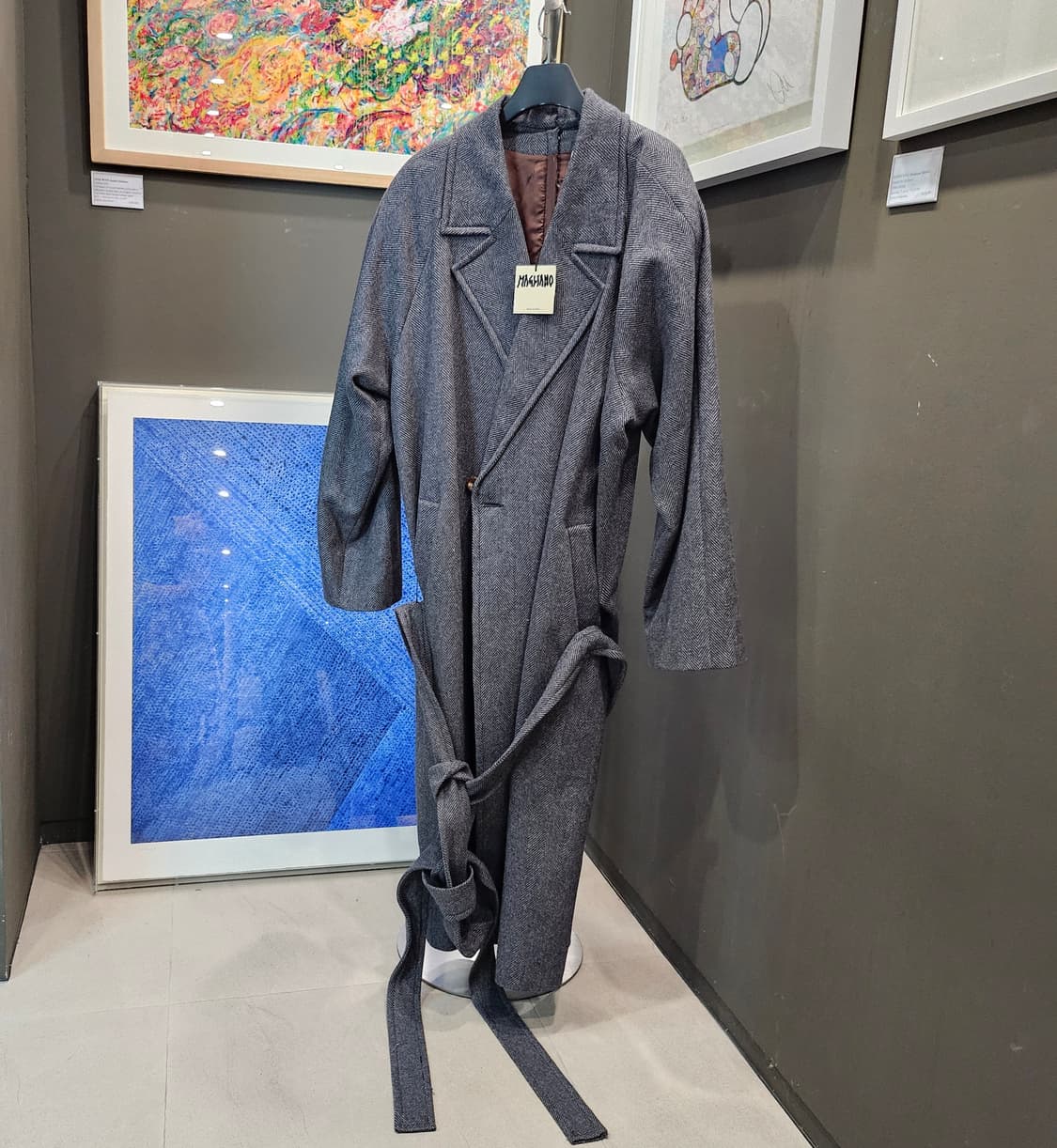  마리아노 20aw 헤링본 벨티드 코트 상품이미지1