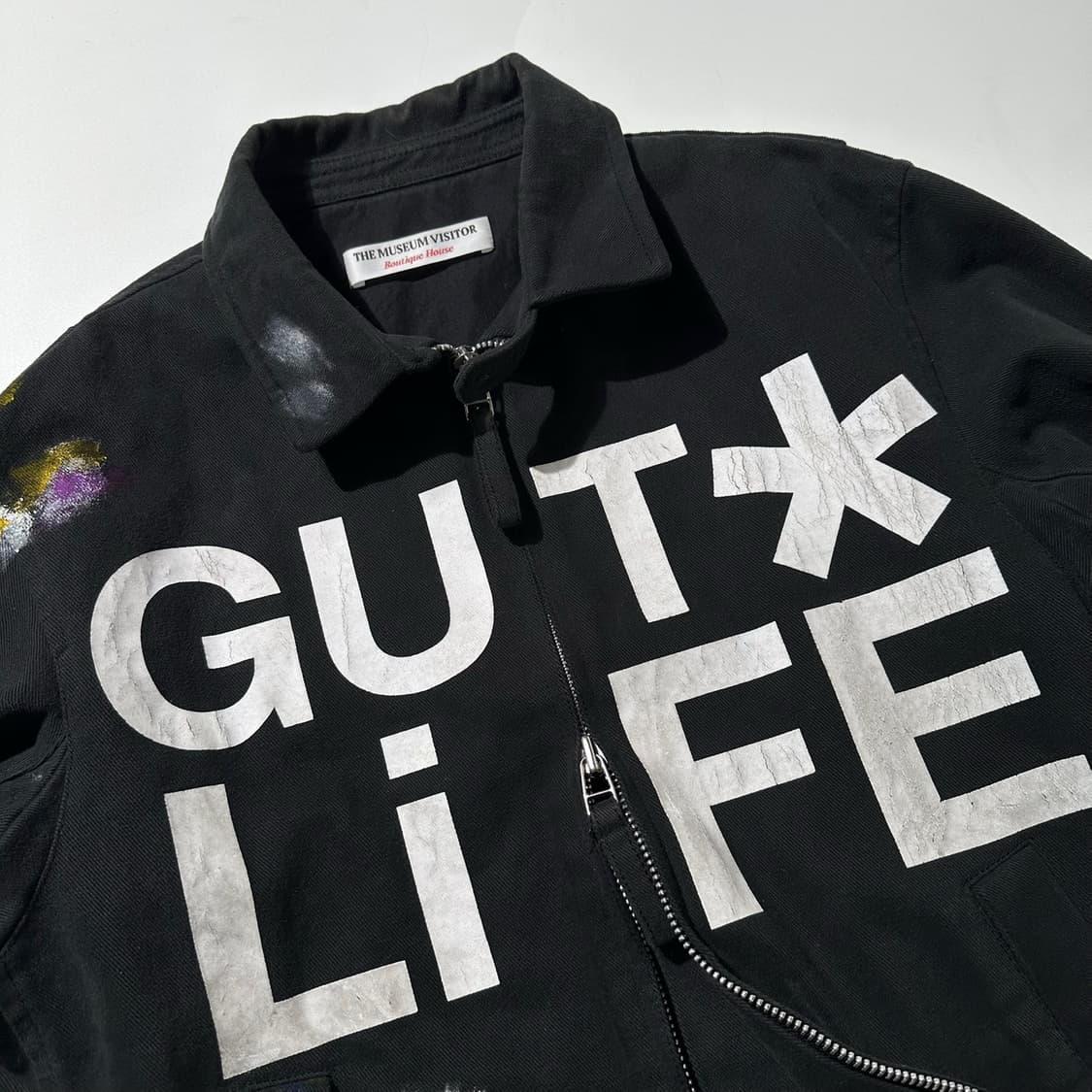 더 뮤지엄 비지터 GUT LIFE 페인팅 코튼 워크 자켓 상품이미지5