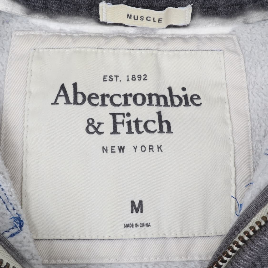아베크롬비 그레이 아치로고 후드집업 상품이미지8