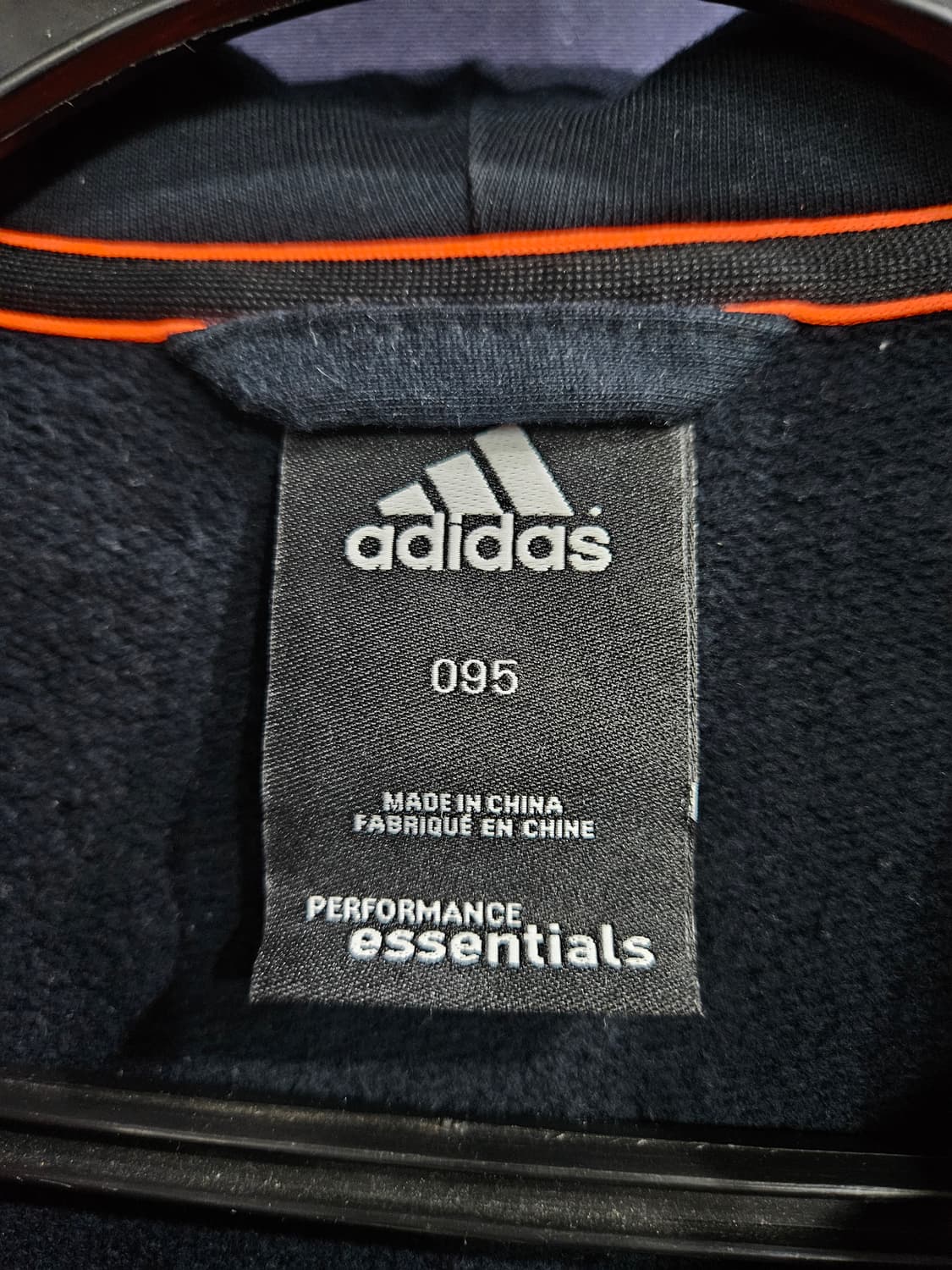 아디다스 삼선 다크네이비 남성 슬림핏 95 기모 후드집업  상품이미지3