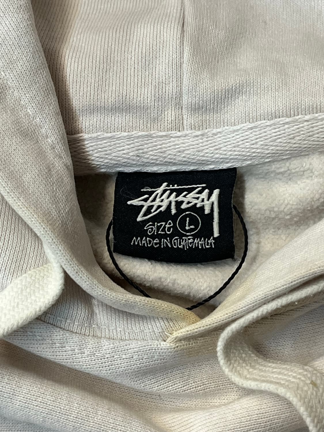 스투시 베이직 로고 후드티 화이트 L #csz1930 상품이미지3