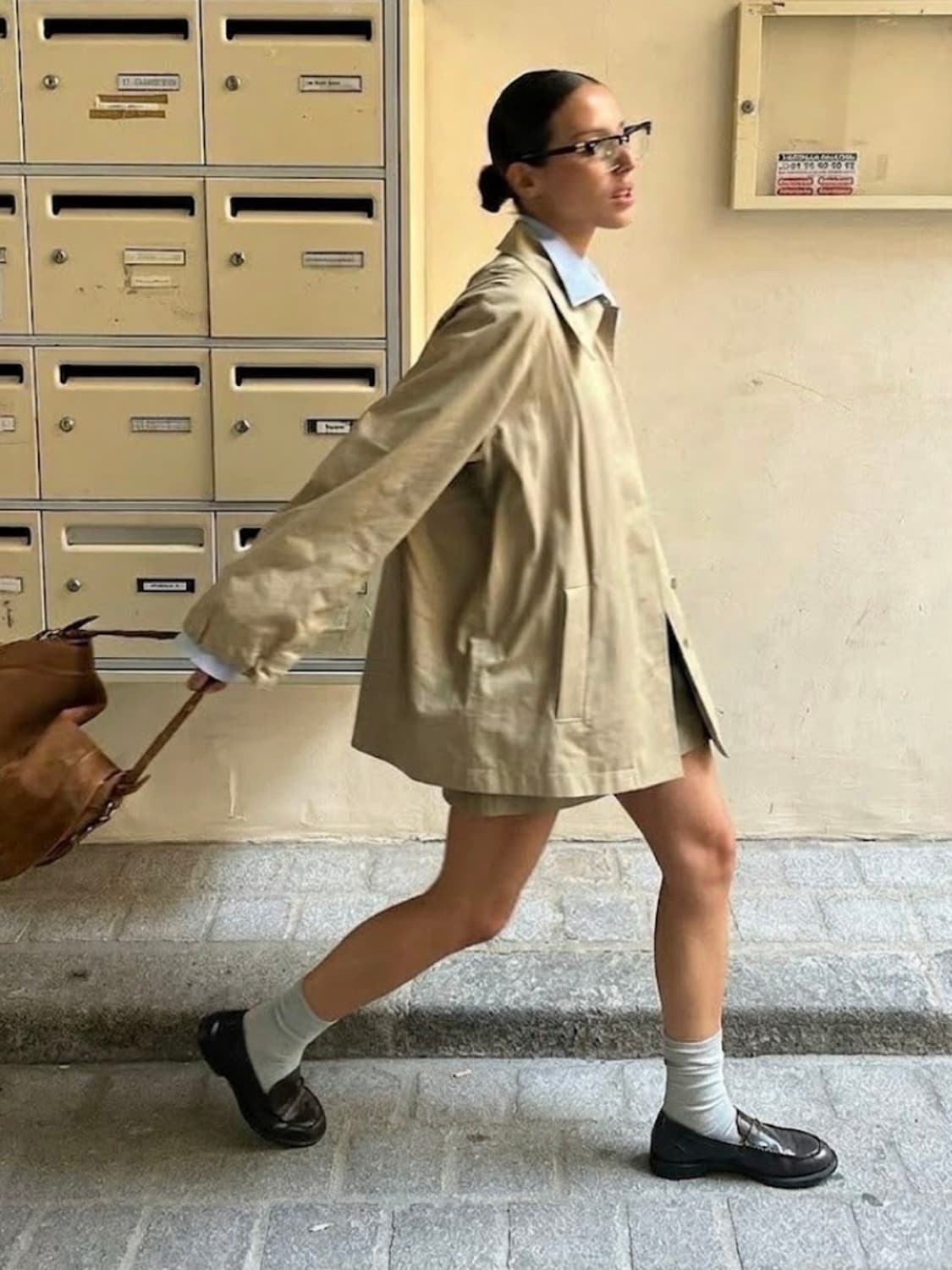 빈티지-한섬 시스템(System) 베이직 바람막이 야상 코트 상품이미지1