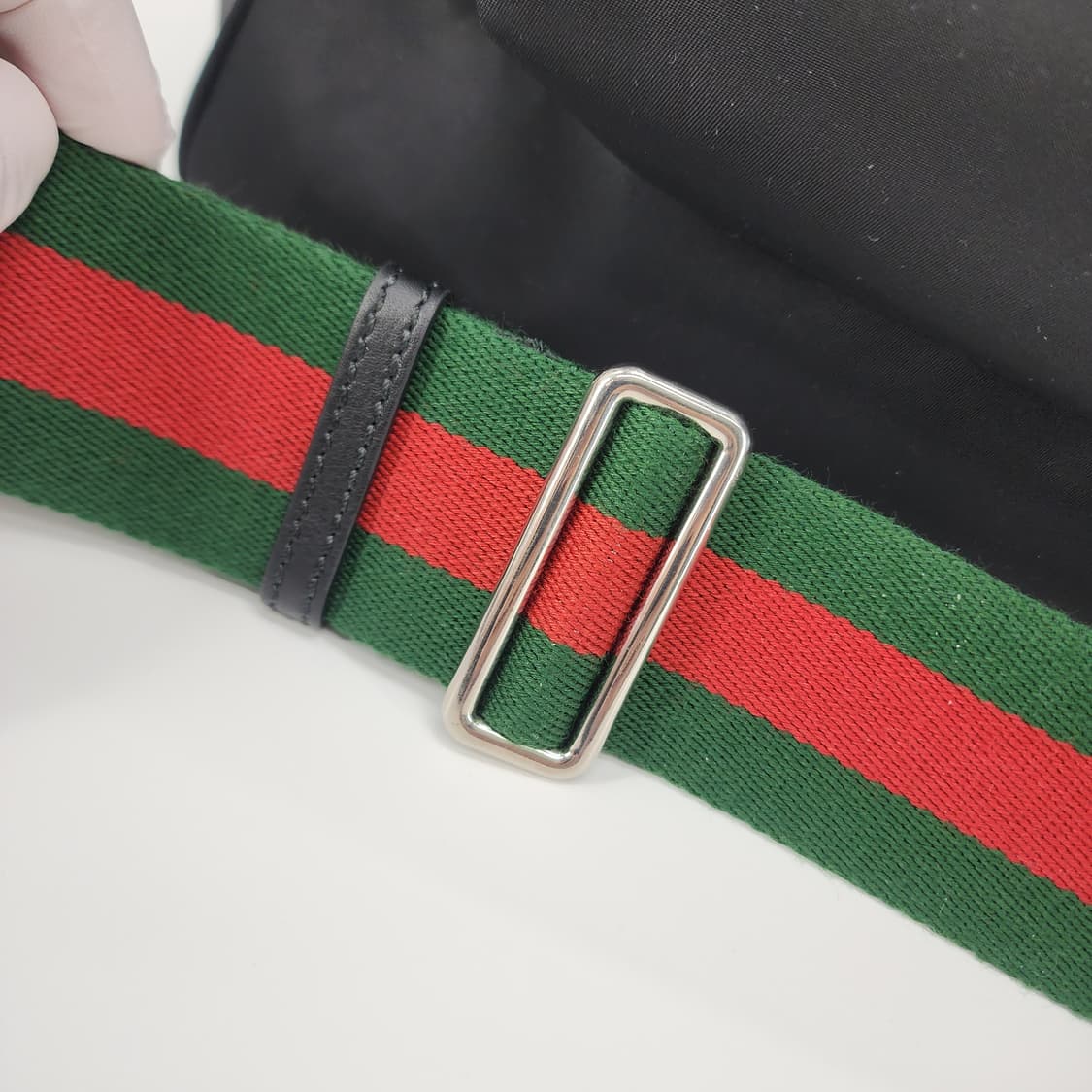 초민트급 구찌 이정재 라지 더플백 블랙 나일론 보스턴백 반둘리에 상품이미지5