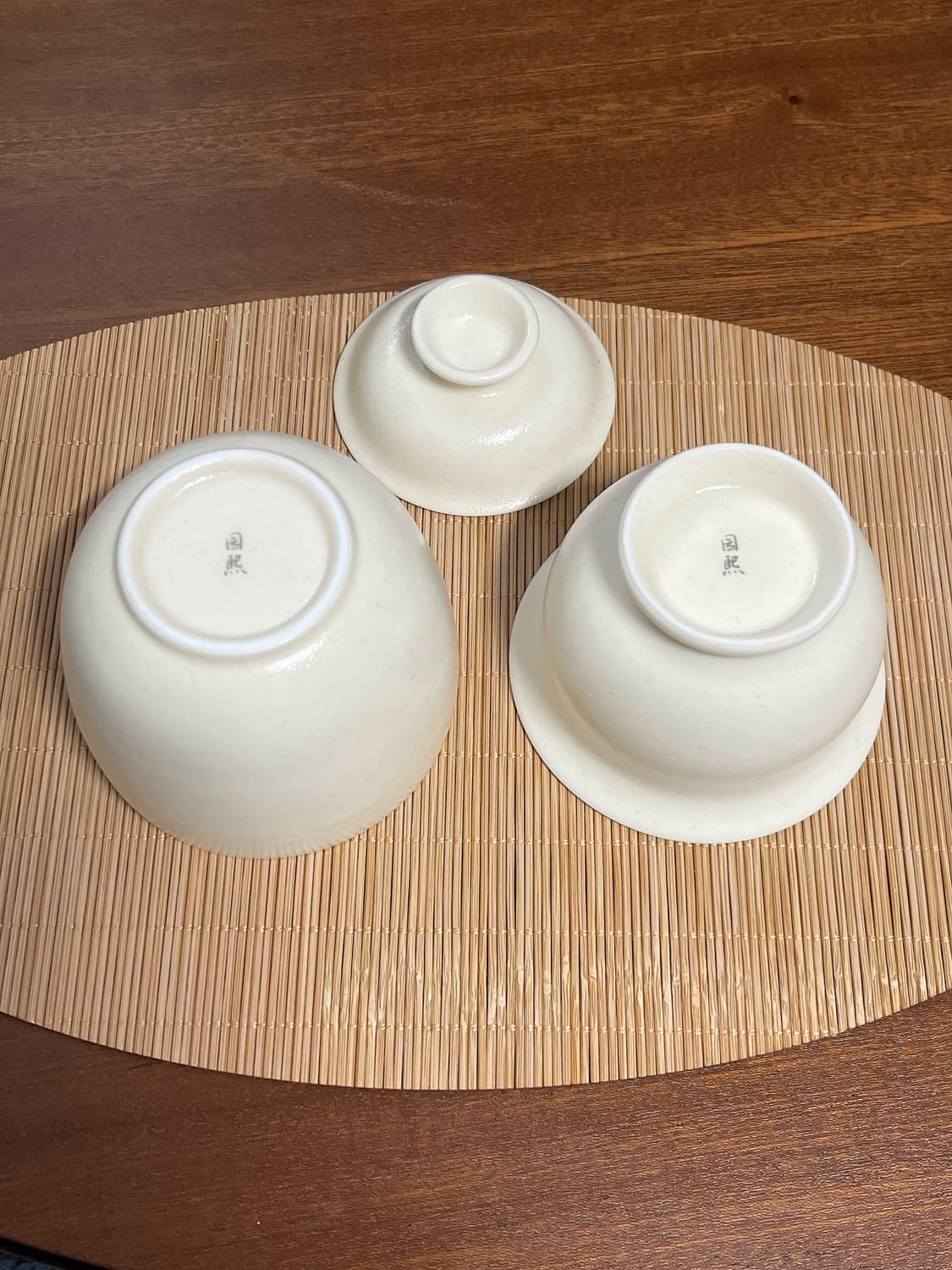 위엔시 크림색 개완 잔+개완 세트 상품이미지3