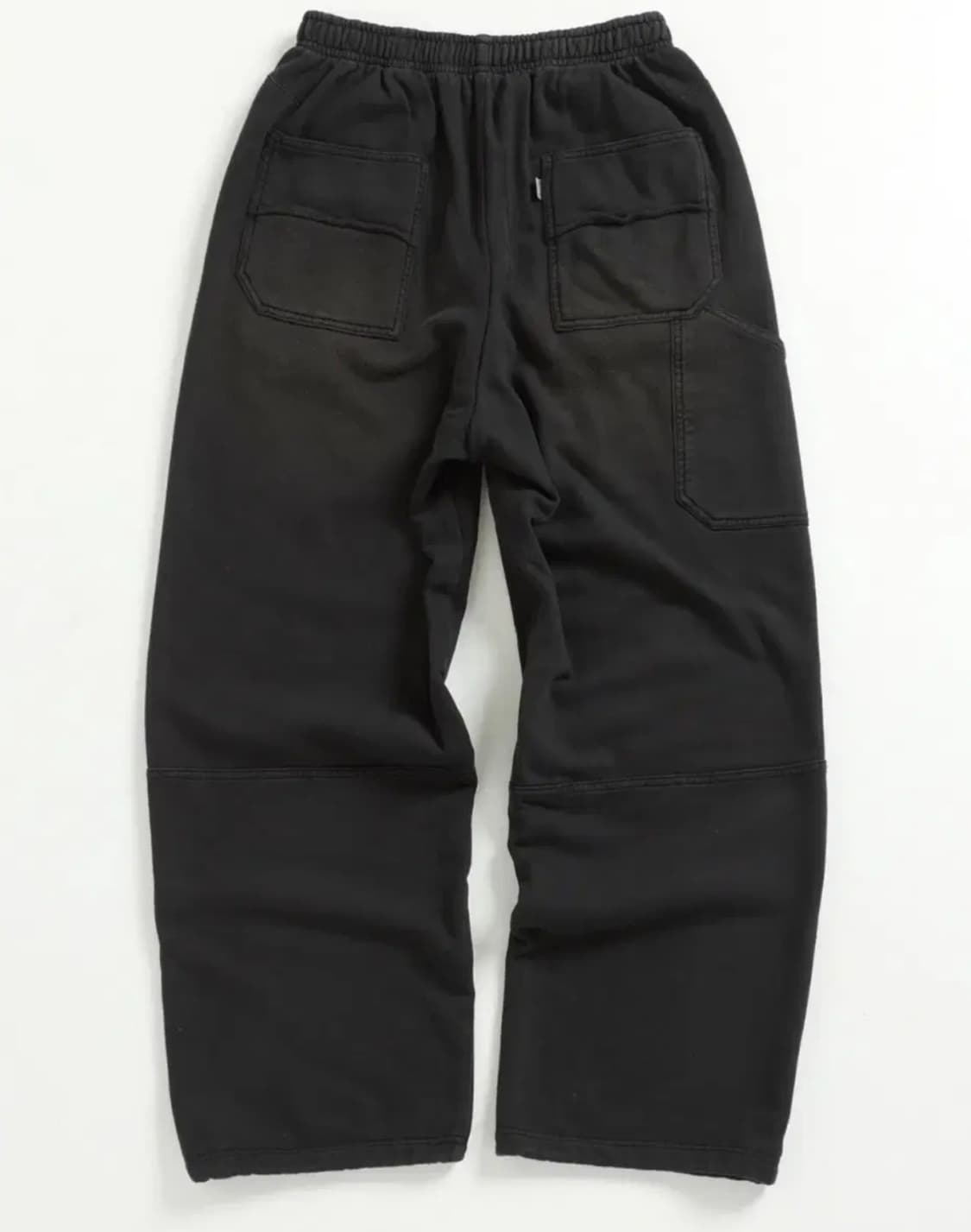 해칭룸 vtg Double Knee Sweat Pants - 블랙 2 상품이미지2