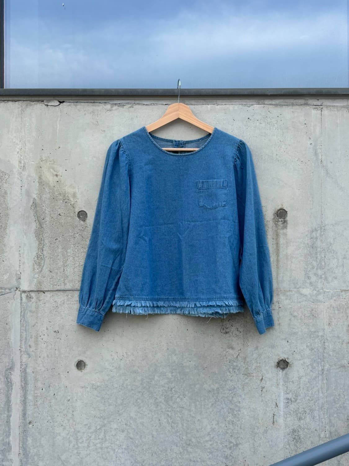 Sky Blue Cut Off Long Sleeve 상품이미지1