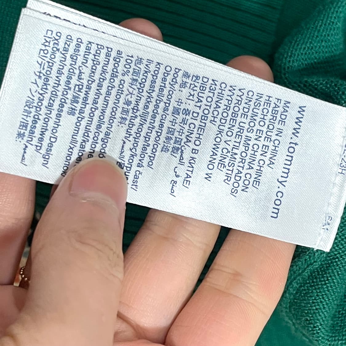 타미힐피거 딥그린 사이드 스트라이프 니트 여성M 상품이미지6