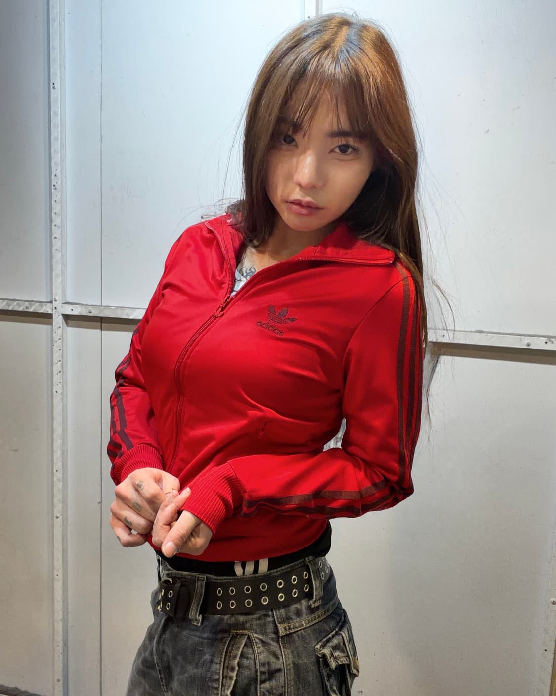 00s ADIDAS Y2K red&brown firebird jersey 상품이미지2