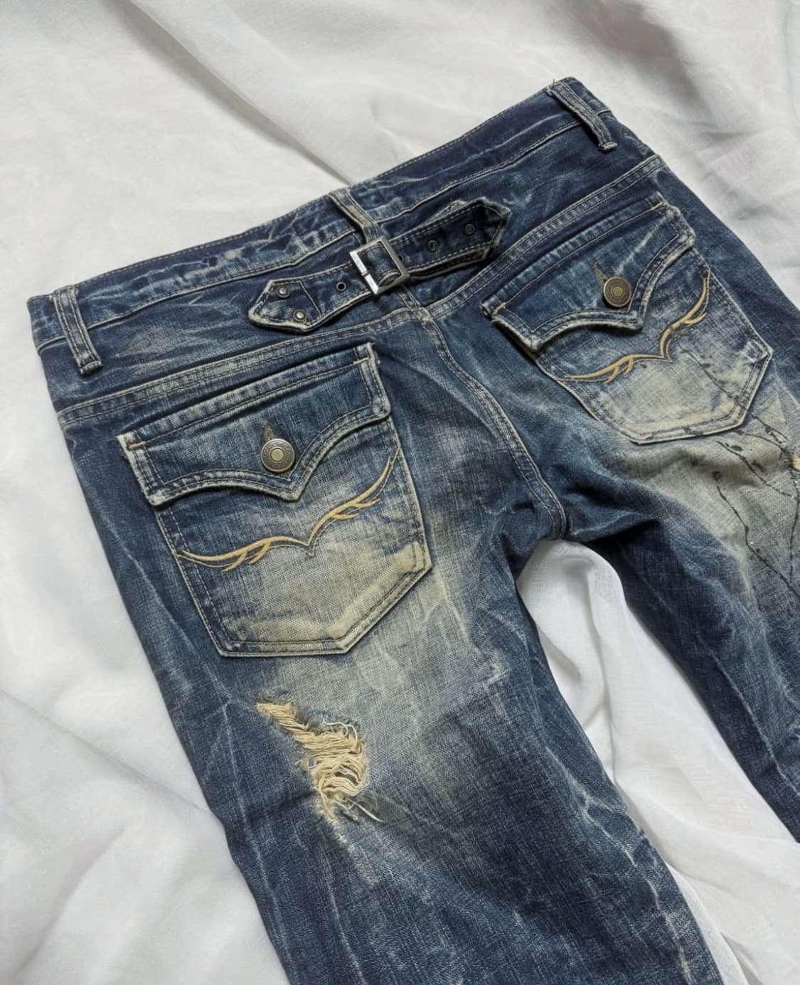 Gostar Washing Damage Detail Denimjeans 상품이미지4