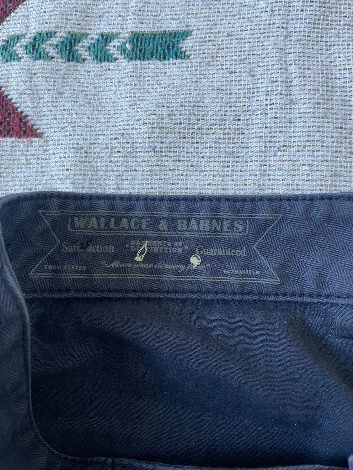 Wallace and Barnes(왈라스앤바네스) 네이비 헤링본 팬츠 상품이미지2