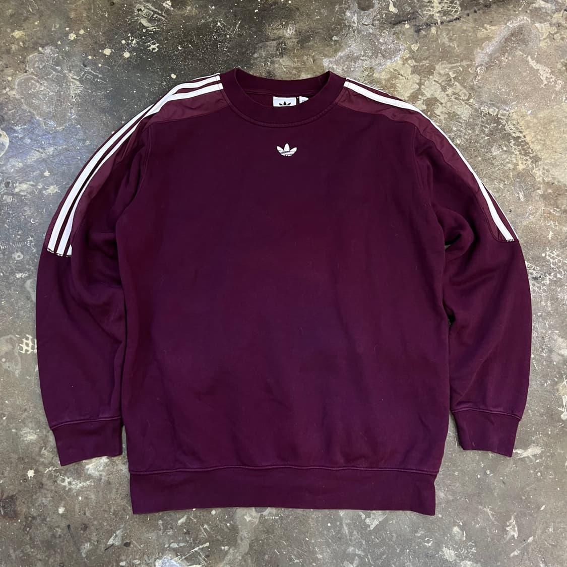 2XL) 아디다스 트레포일 로고 삼선 맨투맨 티셔츠 스웻셔츠 상품이미지1