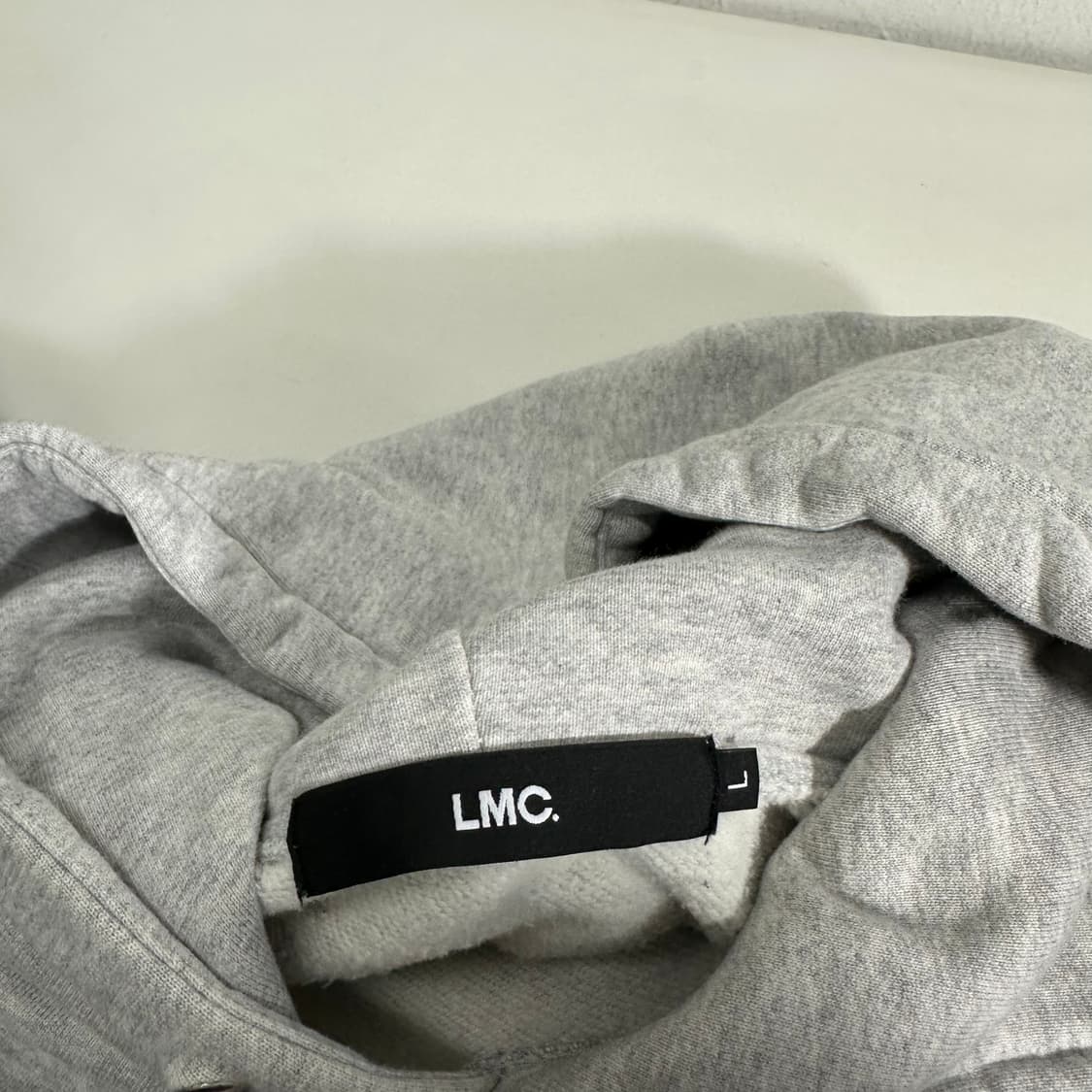 L LMC 엘엠씨 그레이 백로고 오버핏 후드티 상품이미지6