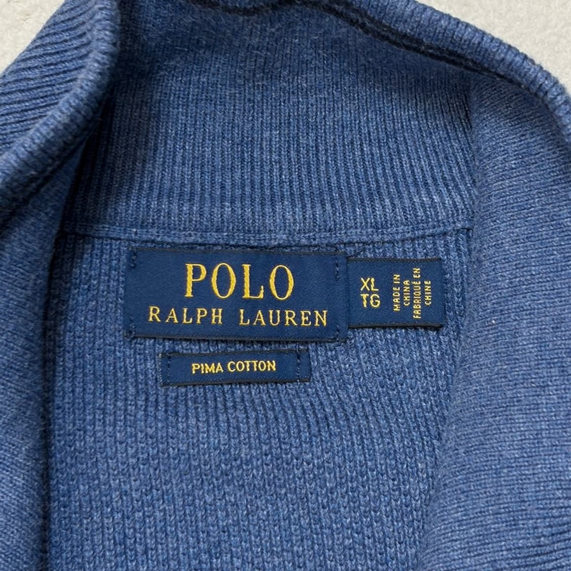 POLO RALPH LAUREN 코튼 쿼터 하프집업 스웨터 XL 상품이미지5
