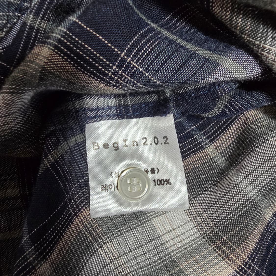 (3)비긴202 레이온 옴브레 체크셔츠  상품이미지4