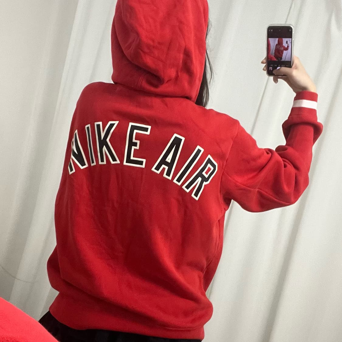 Nike Air red hood zip-up 상품이미지4