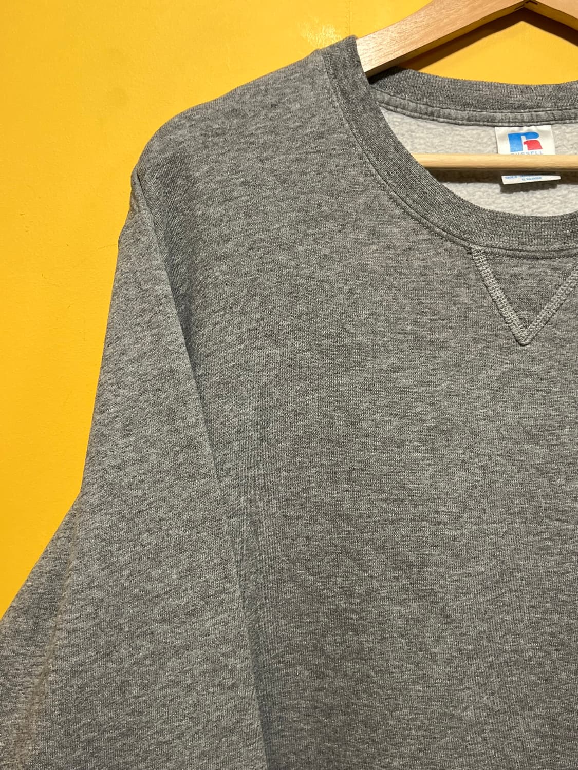 [L] 러셀 애슬레틱 빈티지 무지 맨투맨 헤더그레이 크루넥 스웻셔츠 상품이미지5