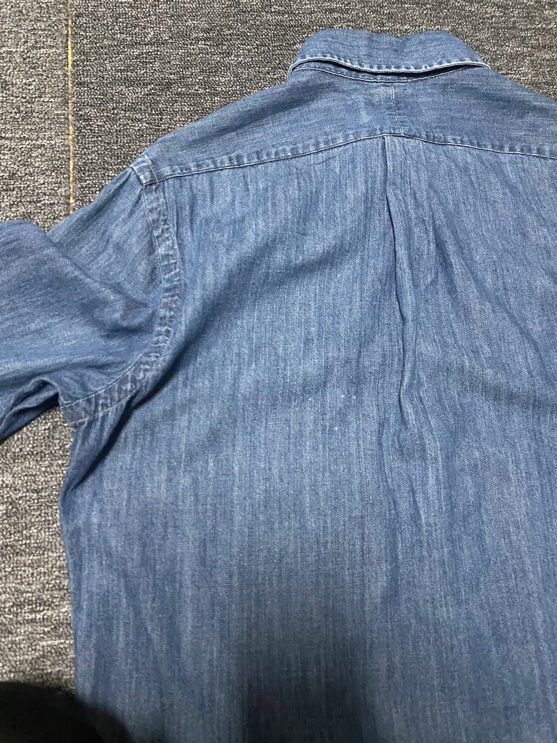 반값이하 정리] 최신형 QR 맨즈M 클래식핏 폴로 데님셔츠 청남방 상품이미지6