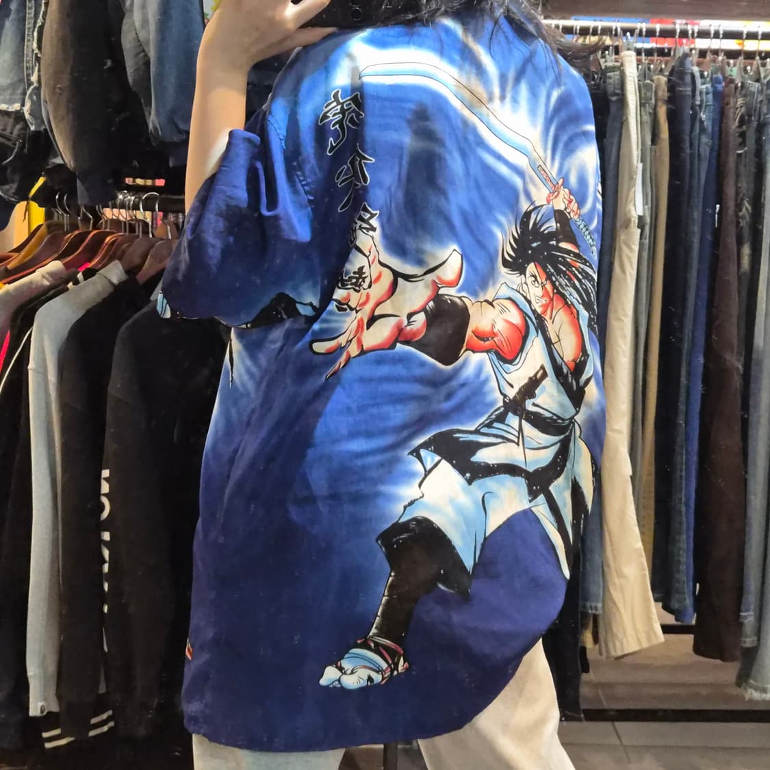 [NO.9] 사무라이 스피릿츠 하오마루 빈티지 반팔 셔츠 상품이미지4