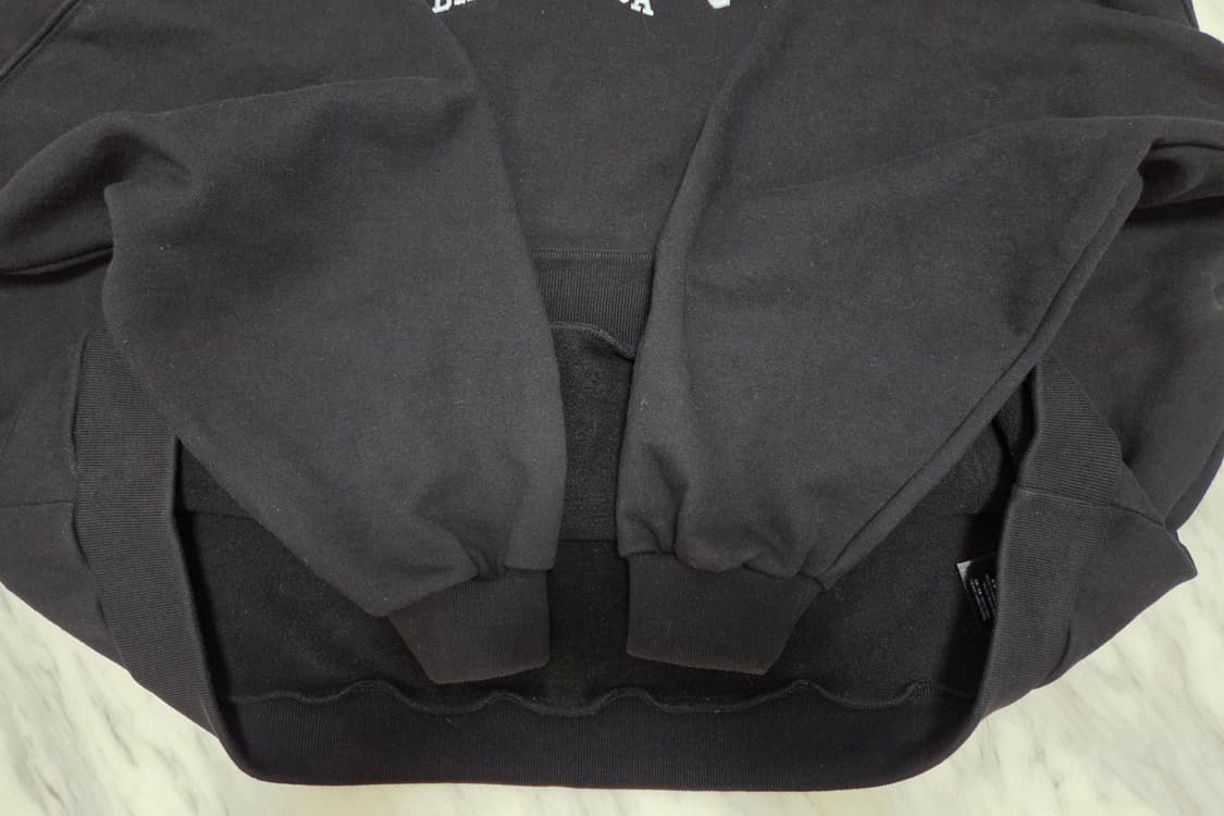 발렌시아가 파리 와이드핏 후드 블랙 상품이미지5