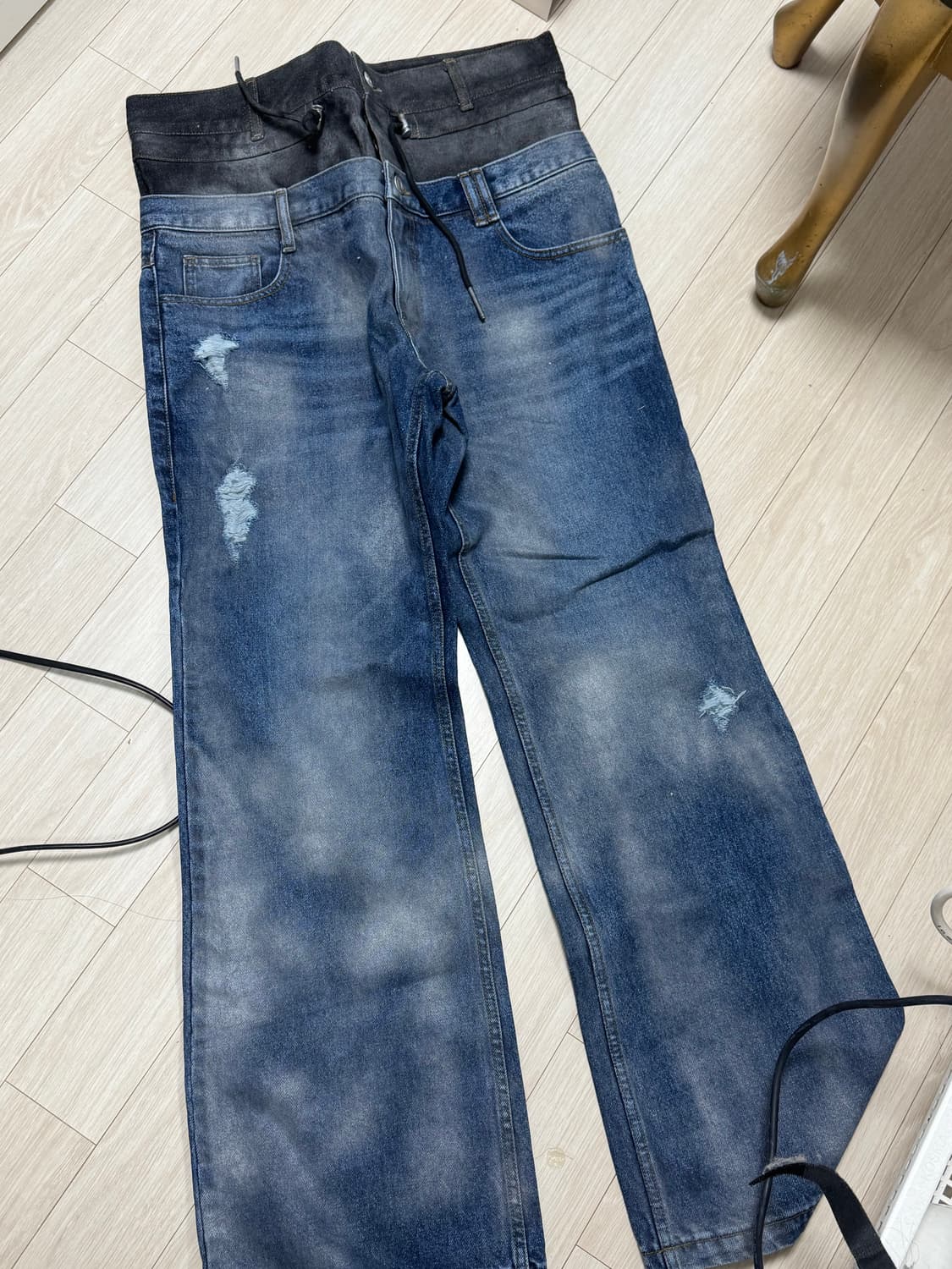 앤더슨벨 DUSTY SPRAY DOUBLE WAIST JEANS 상품이미지4