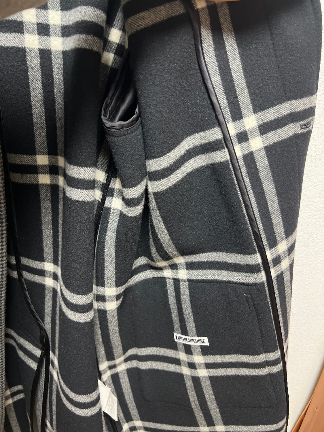 캡틴선샤인 트레블러 코트 40사이즈 그레이 하운드투스 패턴 상품이미지3