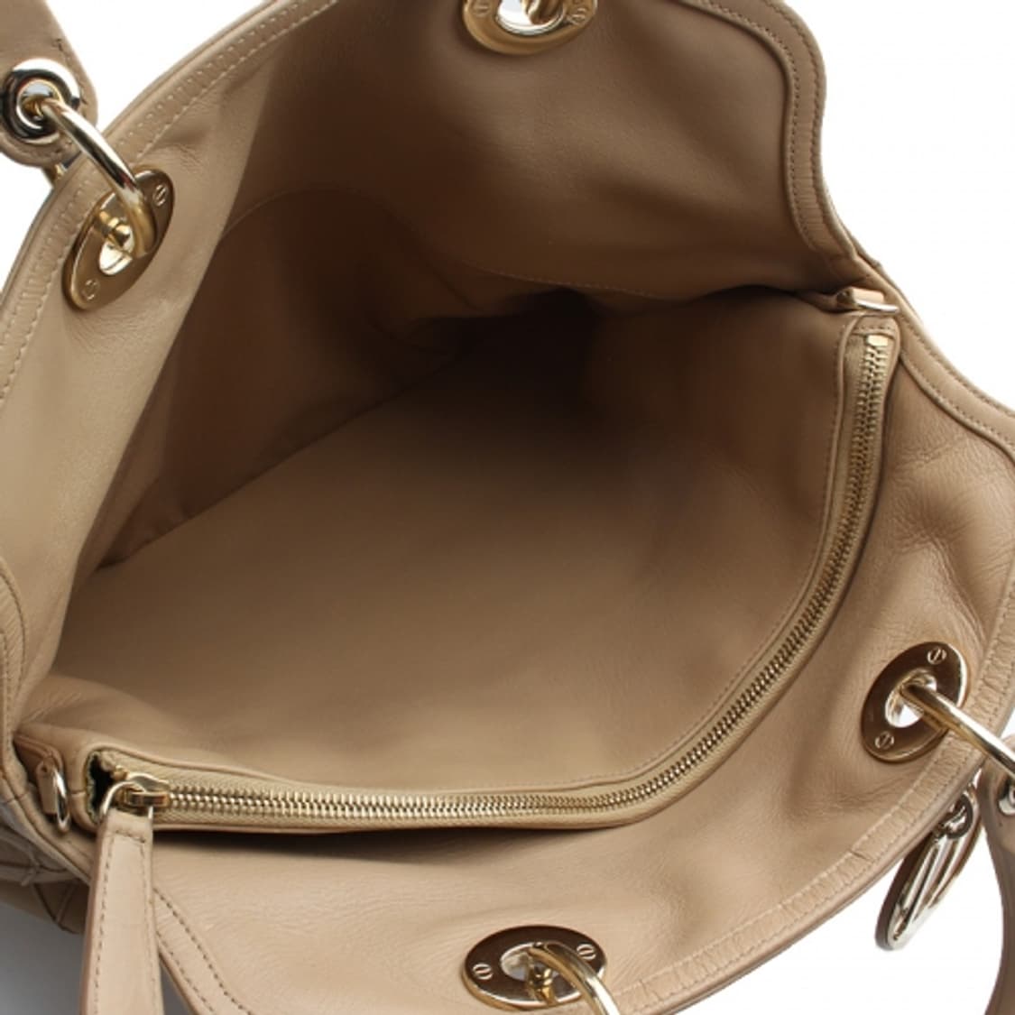 디올 까나쥬 베이지 램스킨 토트백 상품이미지5