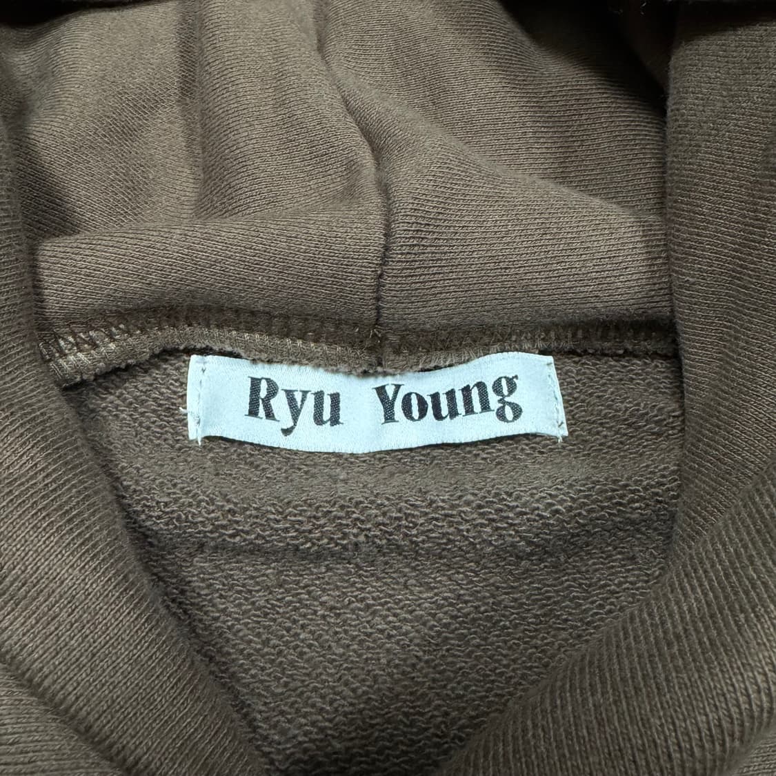  (바배)  류영 크롭 후드 맨투맨(초코색) 상품이미지3