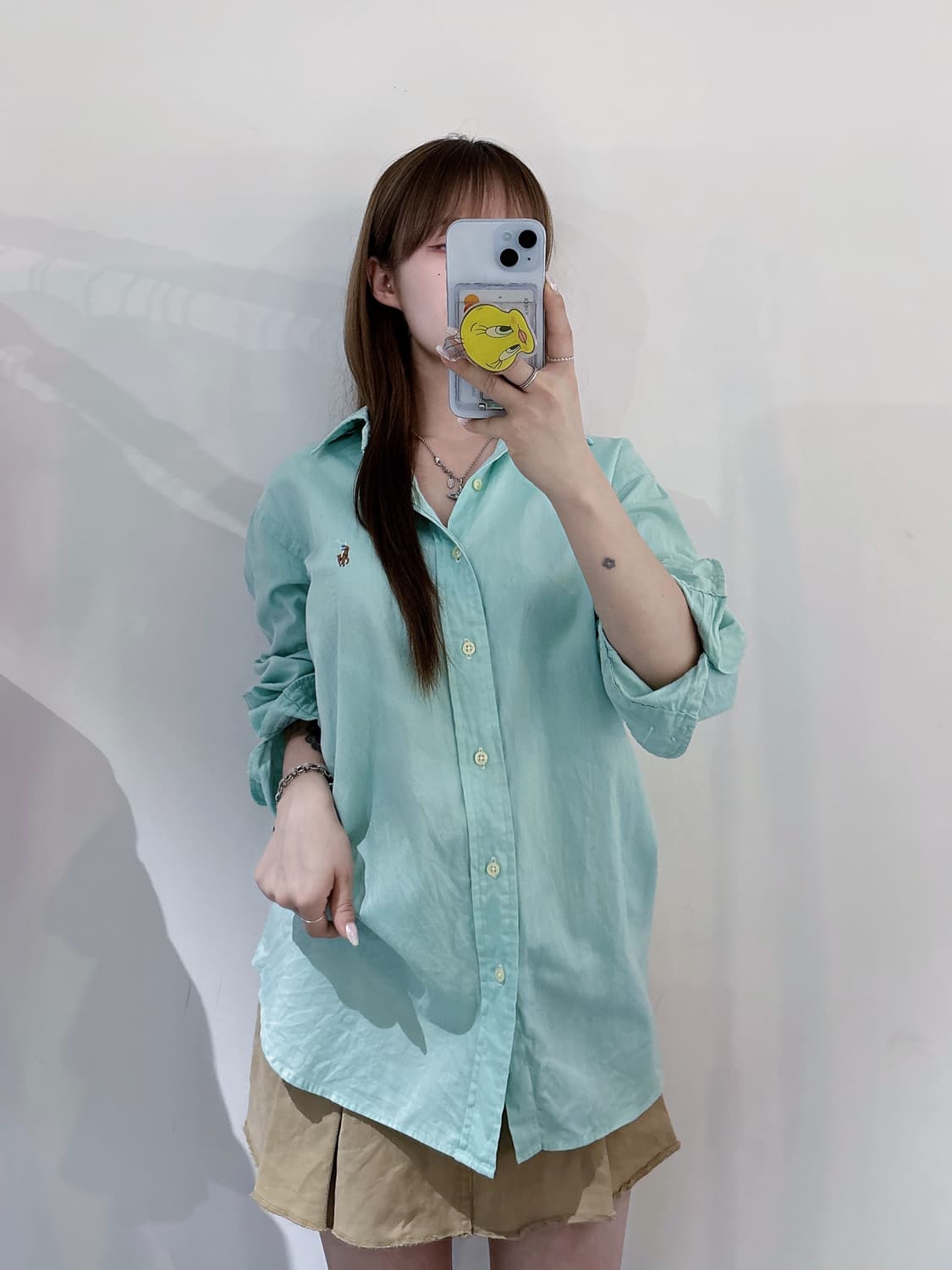 폴로랄프로렌 멀티포니 민트 셔츠 상품이미지2