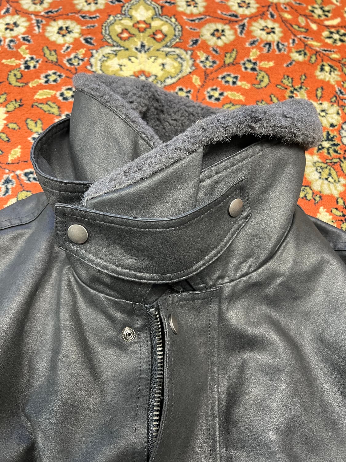 Gentle cover 크롭 무스탕 자켓 블랙 L 상품이미지3