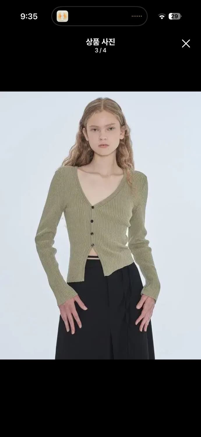 (2회착용) 다이애그널 언발란스 가디건 unbalance v 상품이미지3