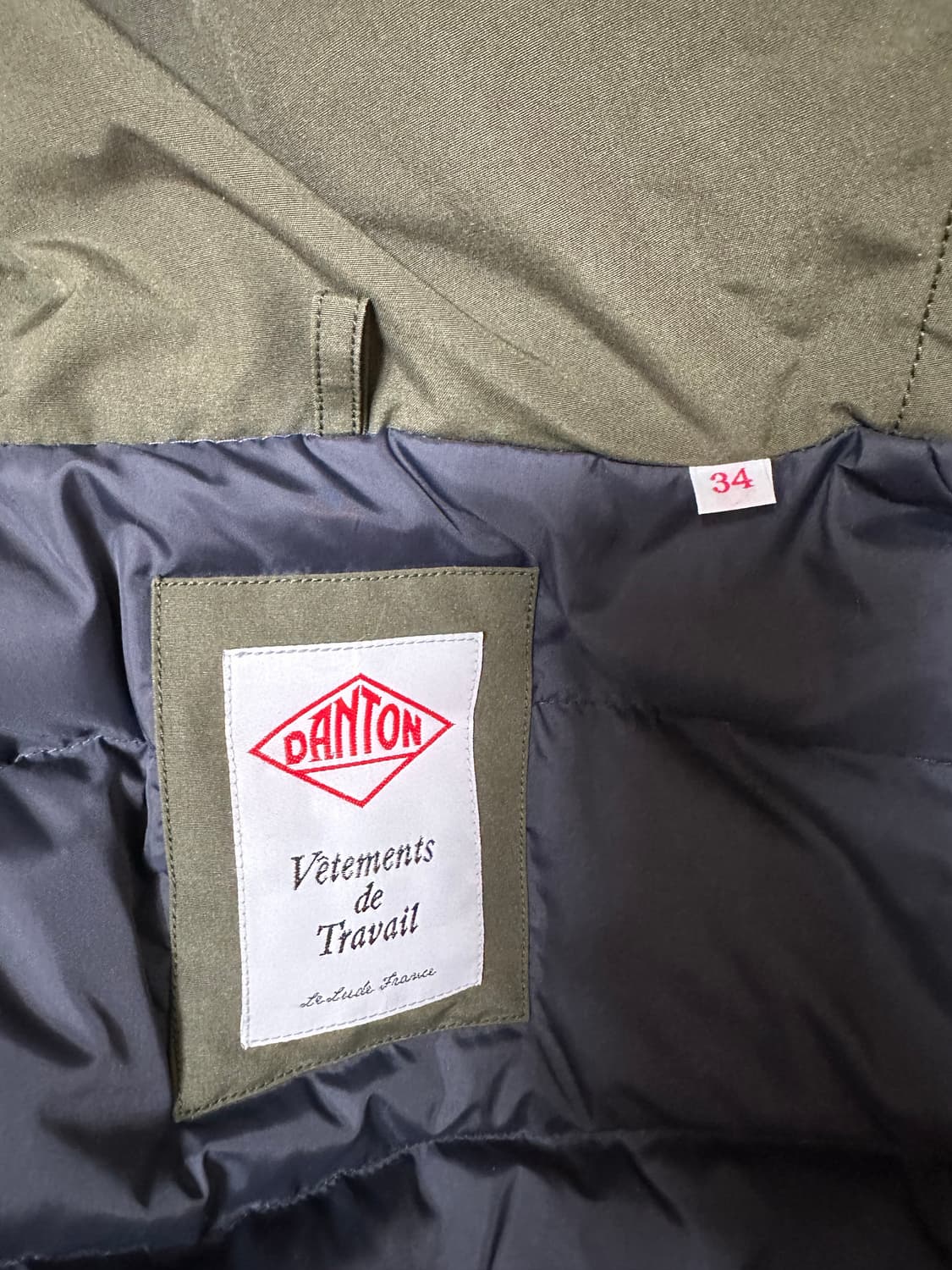 단톤 롱패딩 올리브 다운 상품이미지6