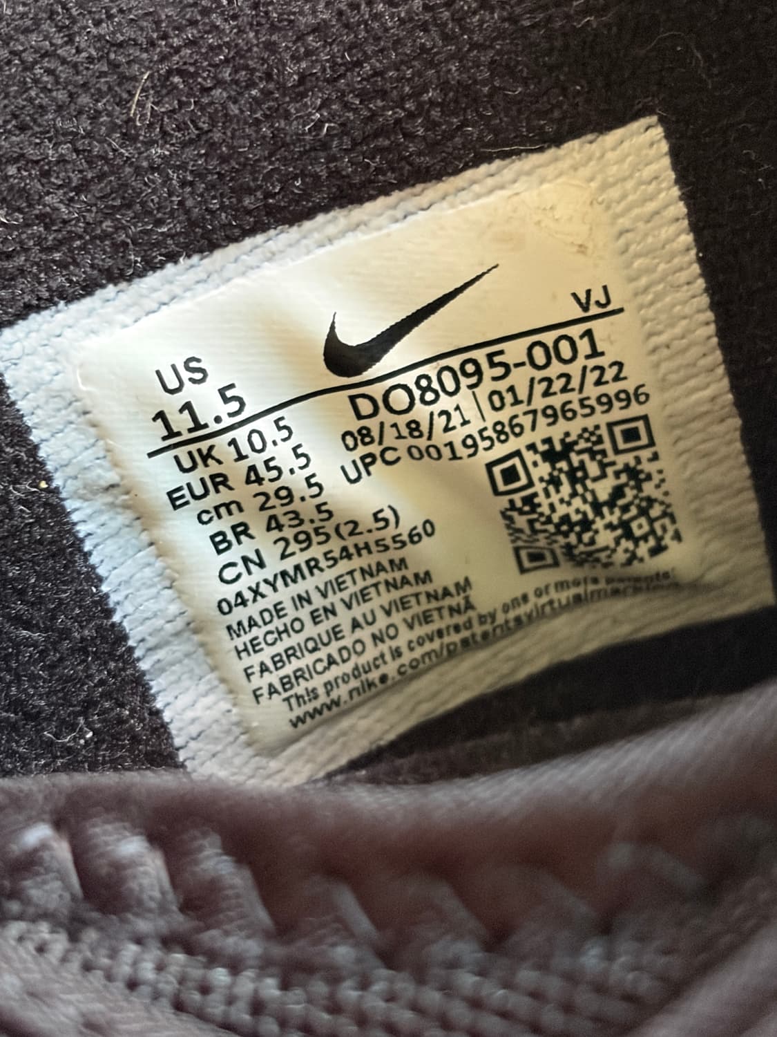 나이키 x 꼼데가르송 옴므 플러스 에어맥스 선더 SP 블랙 CDG x  상품이미지9