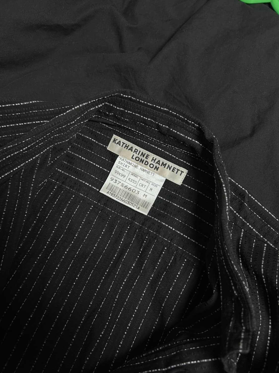 캐서린 햄넷 핀스트라이프 롱커프스 셔츠 상품이미지6