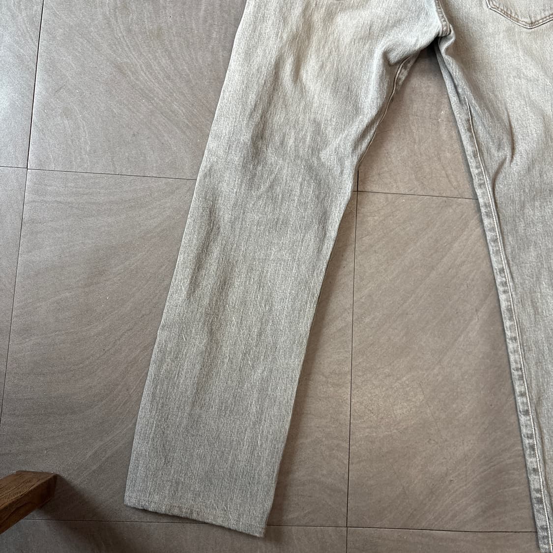 리바이스 정품 501 라이트그레이 데님 팬츠 상품이미지8