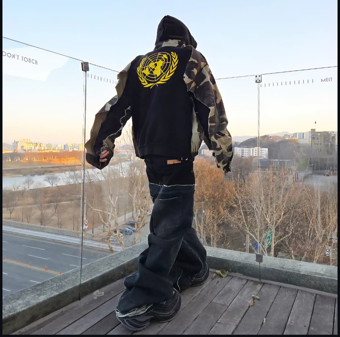 베트멍 코만도 후디 자켓 카모 후드 봄버 재킷 점퍼 블랙 상품이미지1