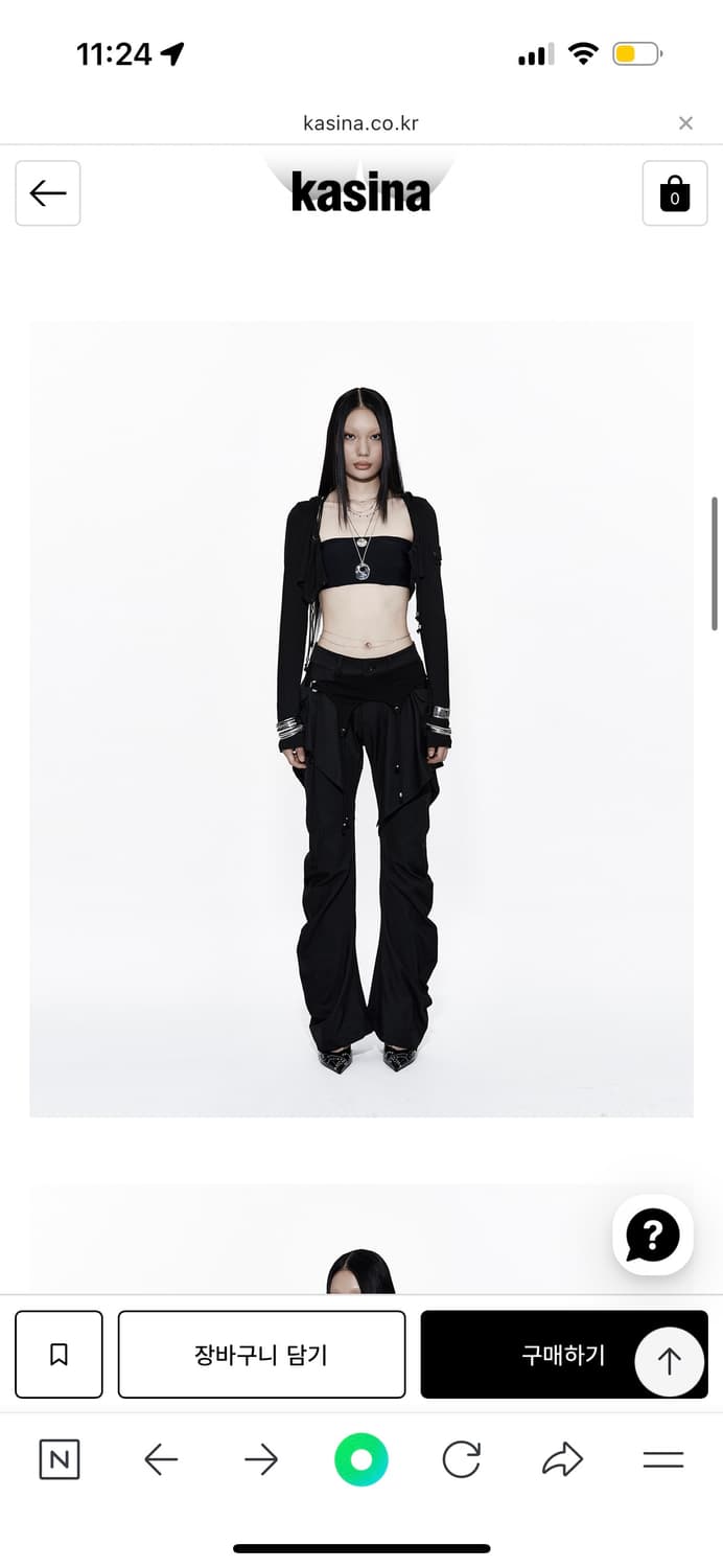 카시코 레이어드 스트랩 팬츠 블랙 m 상품이미지2