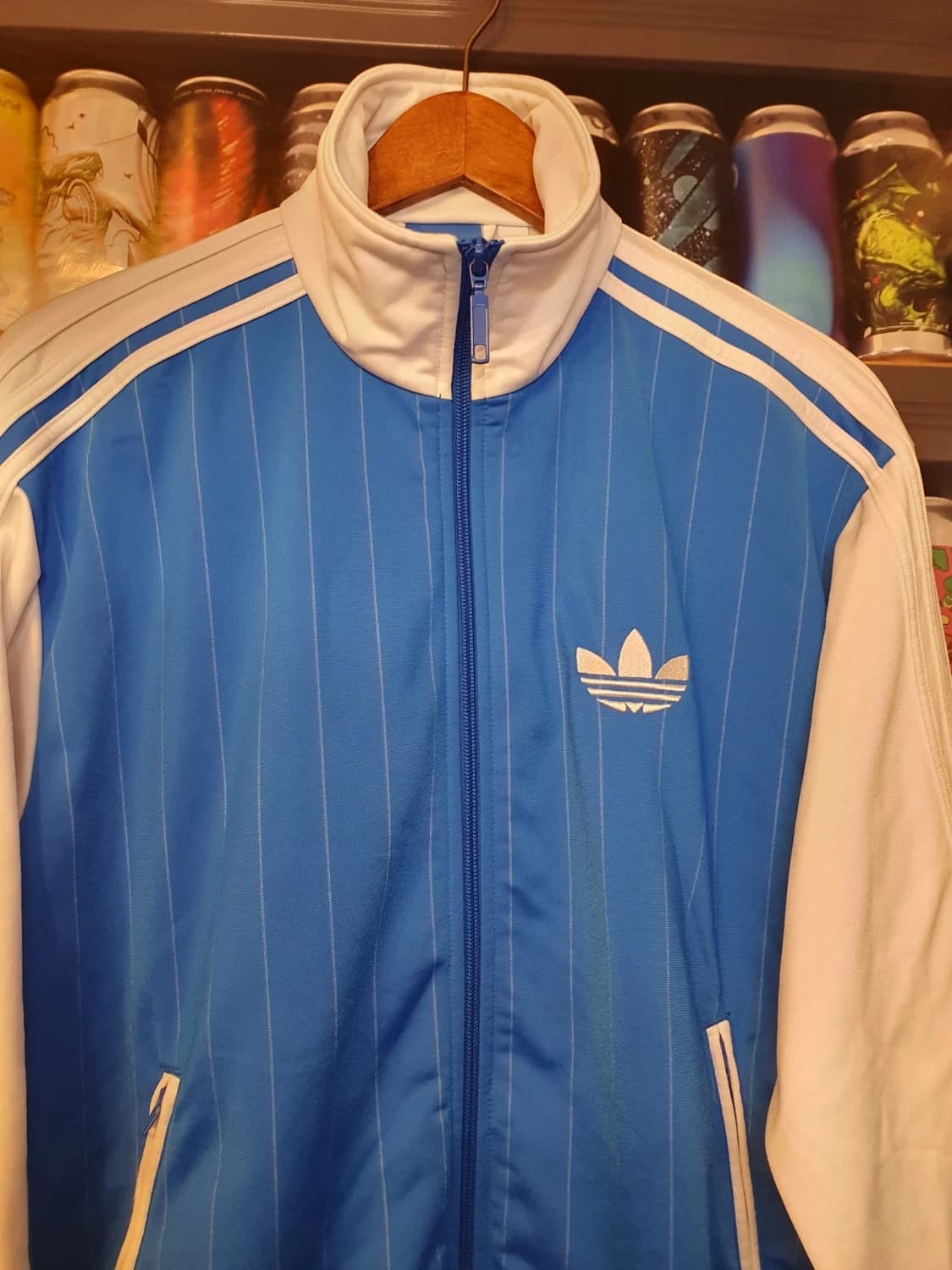 레어 아디다스 스트라이프 파이어버드 트랙 탑 져지 블루 M 상품이미지2