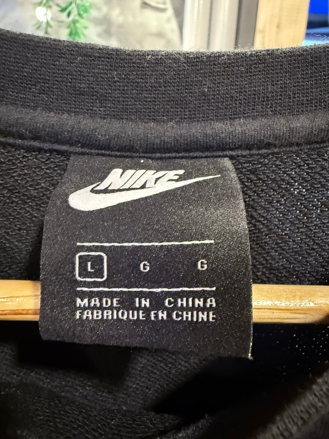 나이키 블랙 크롭 맨투맨 상품이미지2