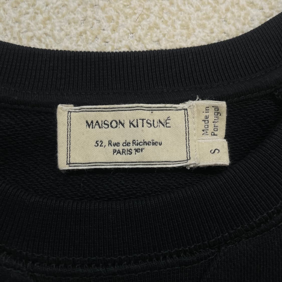 메종키츠네 팔라이스 로얄 클래식 맨투맨 블랙 상품이미지3