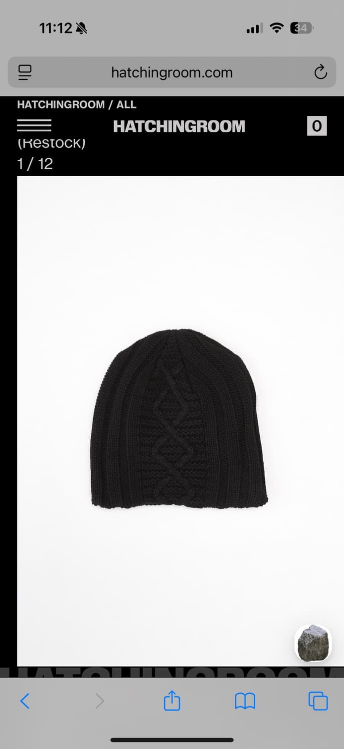 해칭룸 자카드 빅비니 블랙  상품이미지1