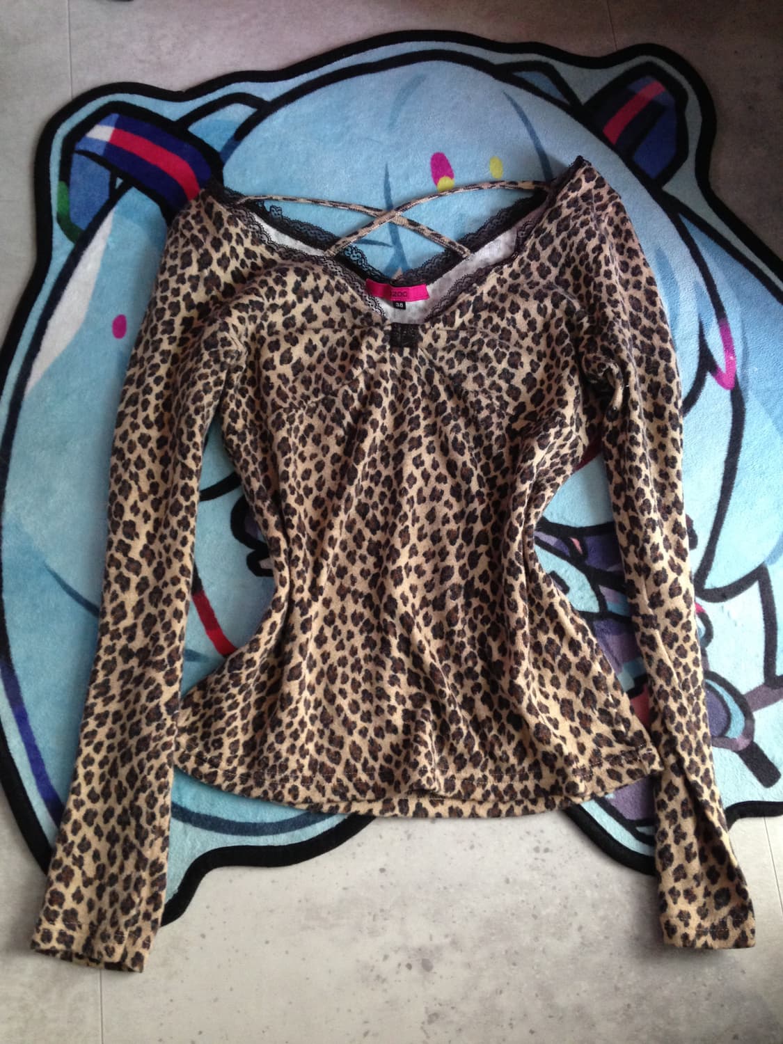 갸루 호피 롱슬리브 상품이미지1