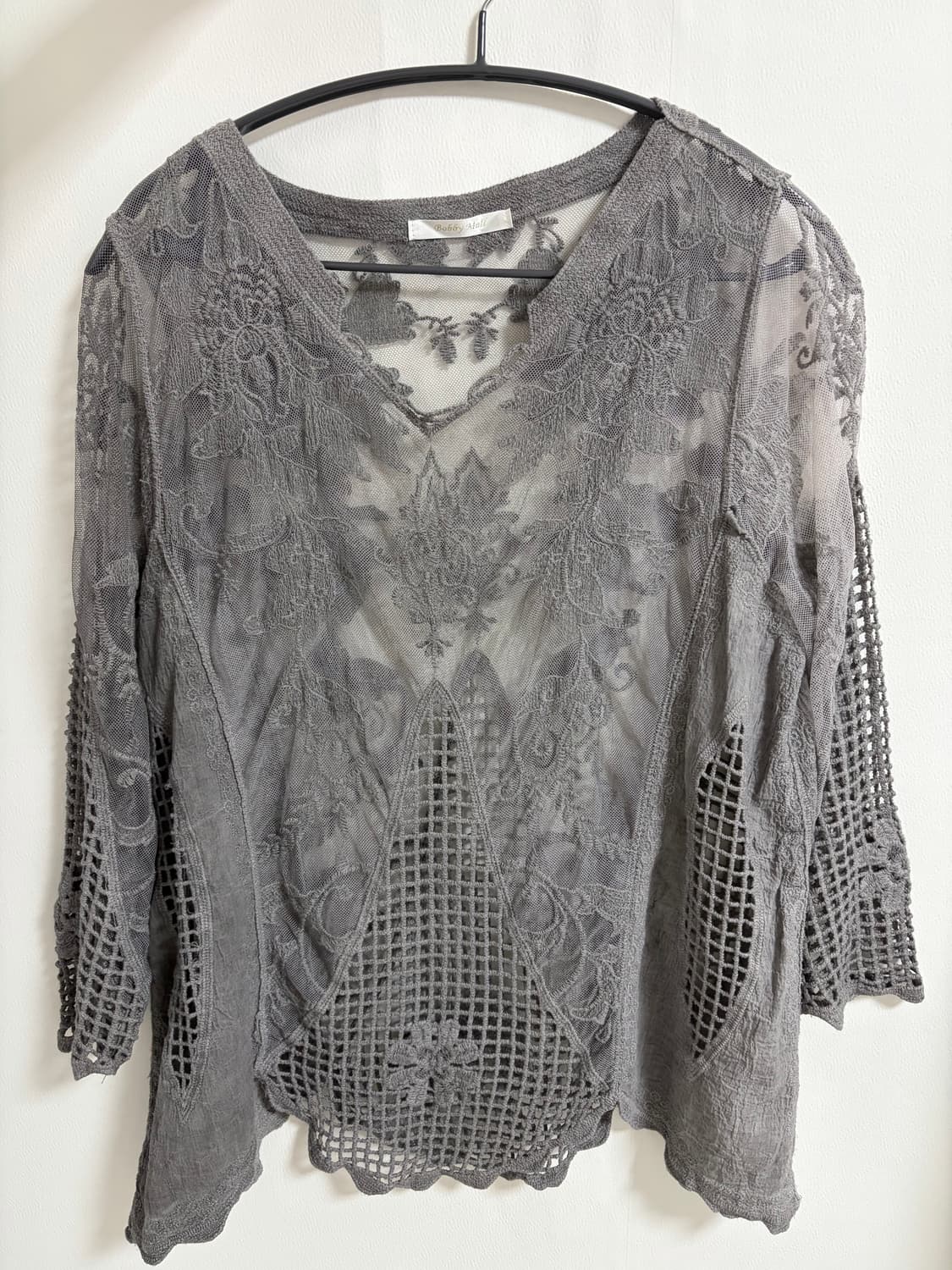 시스루 크로셰 메시 상의 상품이미지2