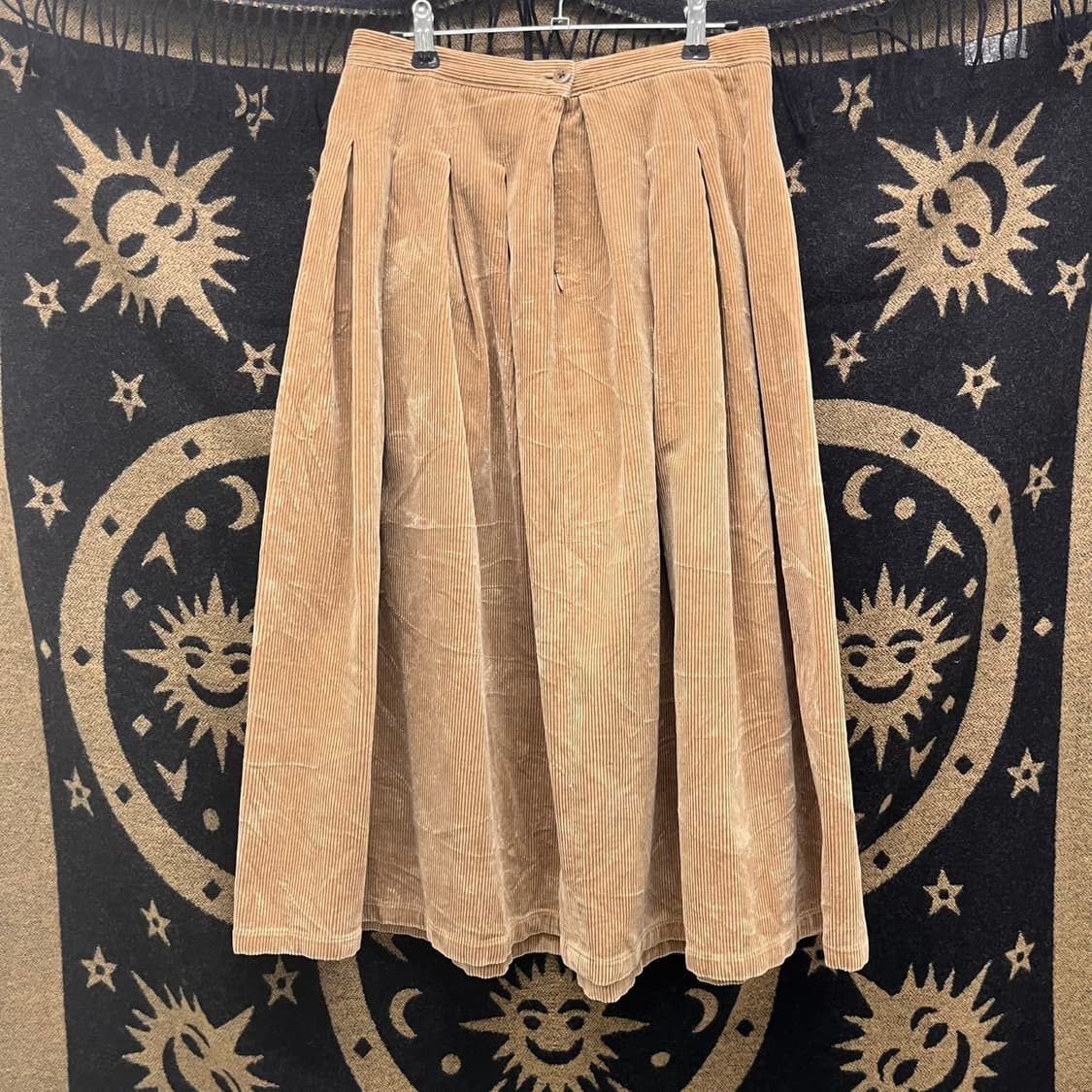 빈티지 캐주얼 코지 코듀로이 골덴 플리츠 롱스커트 K0006 상품이미지3